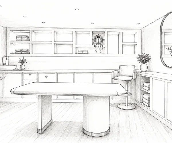 Esquisse du projet institut de beauté